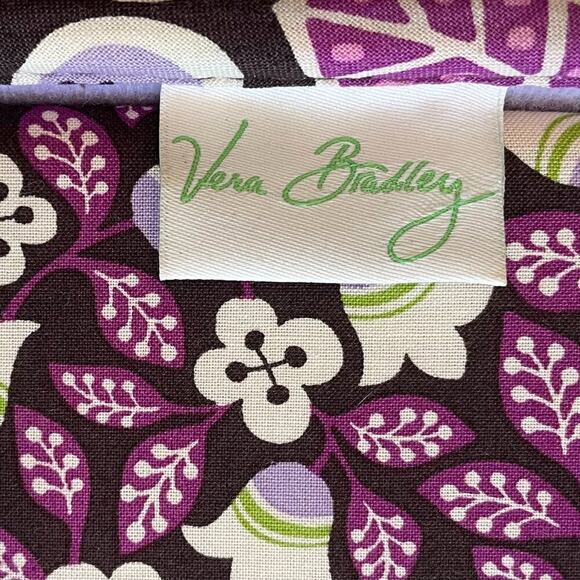 Vera Bradley Floral Cotton Hard Shell Laptop Case in Plum Petals Print 12 x 17 - Picture 6 of 12